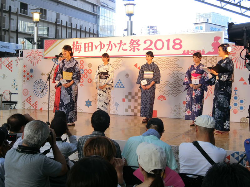 梅田ゆかた祭2018にて着付け協力