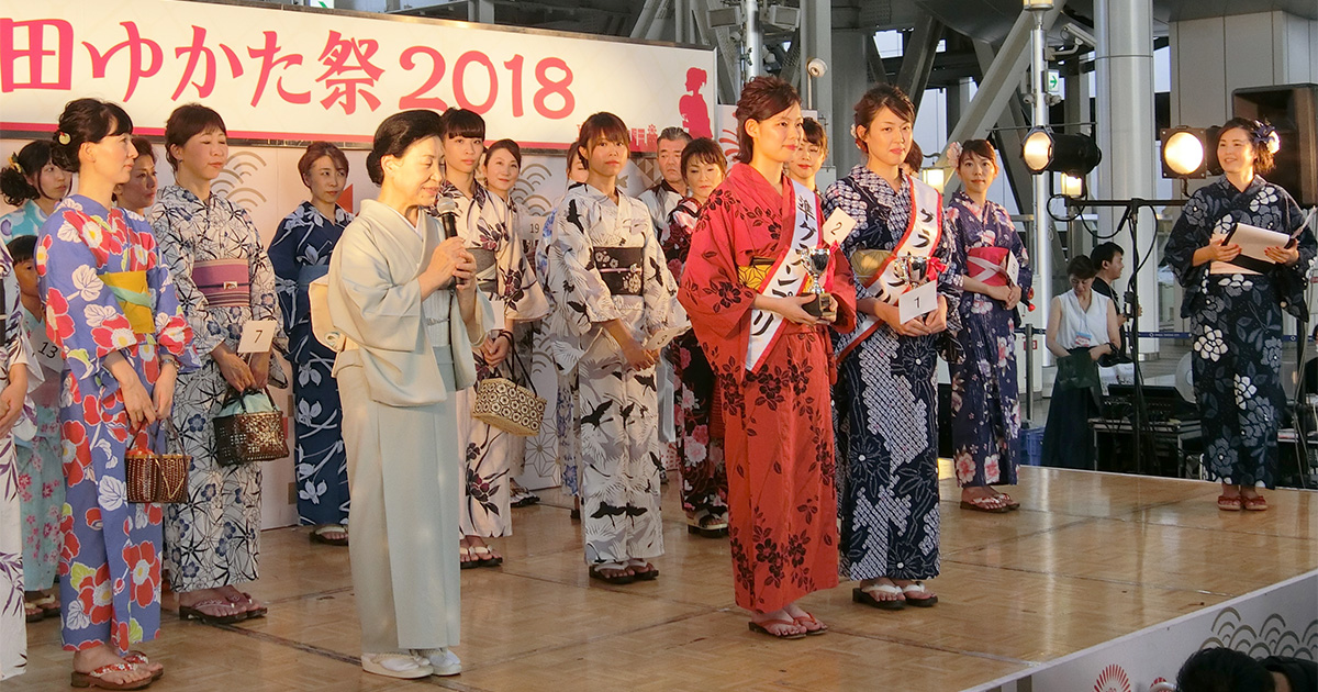 梅田ゆかた祭2018にて着付け協力