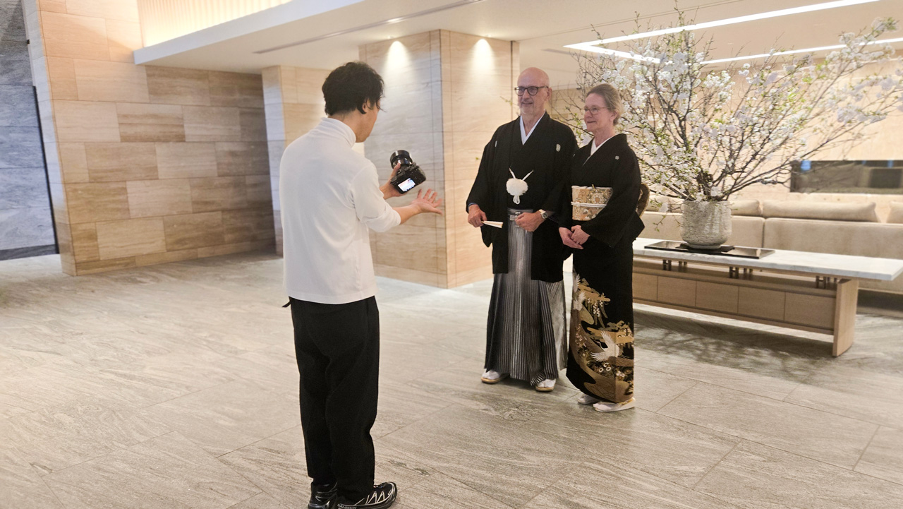 黒紋付羽織袴＆黒留袖着装体験 着付け協力